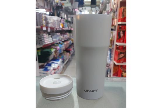 VASO TERMICO COMET 480 ML. ACERO INOXIDABLE 6 HRS. FRIO/12 HORAS CALOR  COD. C027W BLANCO