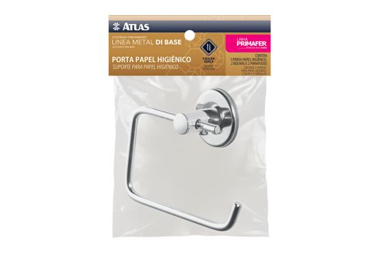 SOPORTE PORTA ROLLO PAPEL HIGIENICO  PRIMAFER ACERO INOXIDABLE PARA PARED COD. PR2831