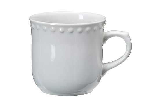 TAZA CERAMICA SELECTA MODELO MAUVE  COLOR BLANCO 290 ML. COD. C317070