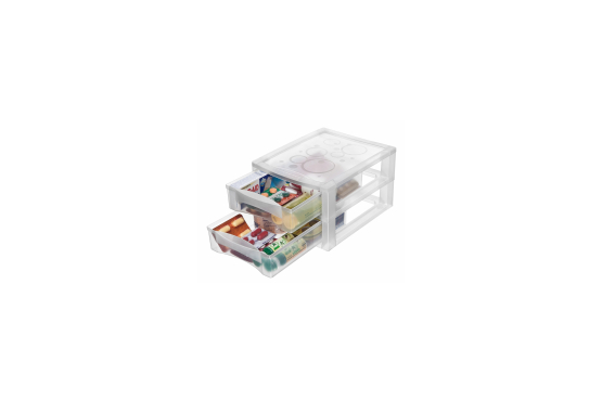 ORGANIZADOR PLASTICO ORDENE 2 CAJONES PEQUEÑOS COD. OR81000