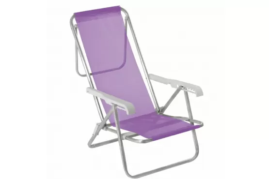 SILLA MOR SANNET RECLINABLE 8 POSICIONES ALUMINIO LILA COD. 2293