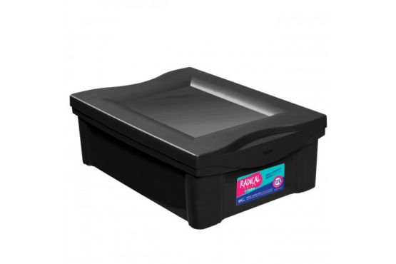 CAJA ORGANIZADOR SAN REMO BAJA 13,5 LTS. COLOR TRANSPARENTE COD. 21001, COLOR NEGRO COD. OR21059N