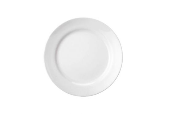 Plato Cerámica  Blanca Marca SCHMIDT Diámetro 26 Cms. Modelo Llano Cod. 00175-026007