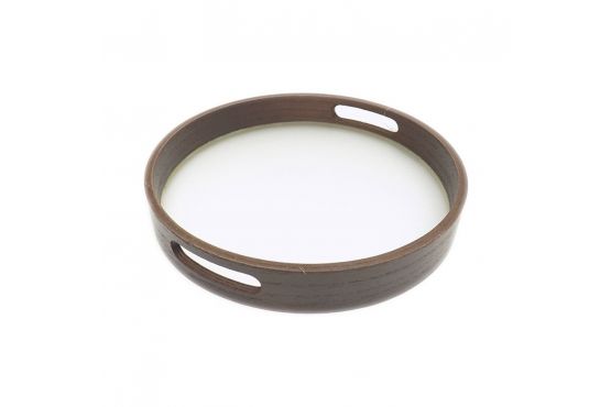 Bandeja MDF/VIDRIO Marca SELECTA Medidas; 30 cms. Diámetro x 4 cms. de alto Cod. 4651826S