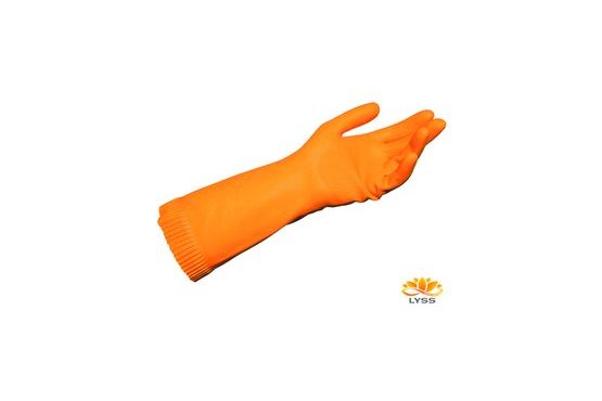 GUANTE GOMA LYSS DEL S AL XL COLOR NARANJA COD. gu02