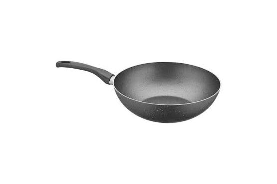 Sarten Wok Marca PAPILLA Medidas 28 cms. x 7,8 cms. de Alto Cap. 3,3 lts. Apto para Induccion Granito Effect Modelo TAVA Cod. FRDI-W28