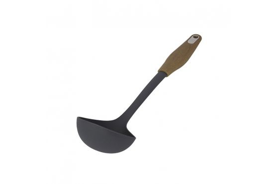 Cucharon Plástico Marca FREECOOK Mango Simil Madera Medidas; 34 de largo x 10 de ancho Cod. FC7659/0617.334