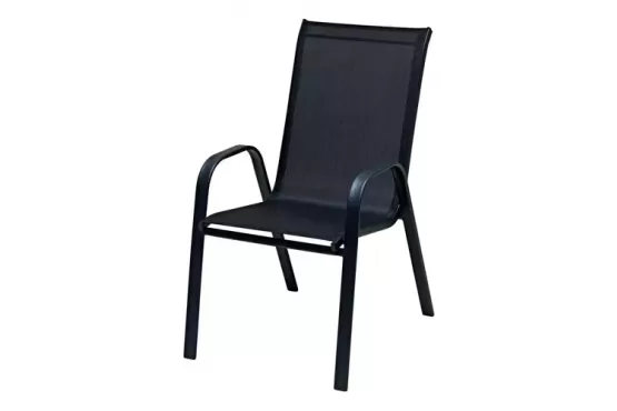 SILLA METAL Y TEXTILINA COLOR NEGRO COD. JLL0211