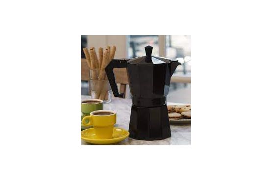 CAFETERA ITALIANA BASTIANI 6 TAZAS 300 ML. NEGRO COD. BS206-01