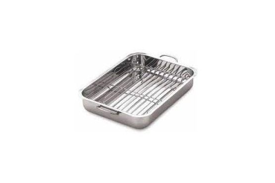 ASADERA BETTASUL ACERO INOX CON REJILLA 27 X 20.5 X 4.5 CM RPL-25