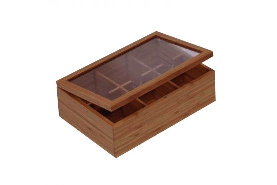 CAJA BAMBOO PARA TE 6 DIVISIONES 25 X 17 X 8 COD. 274005