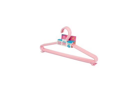 PERCHA SAN REMO INFANTIL X 3 COLOR; CELESTE O ROSADO COD. PR9107