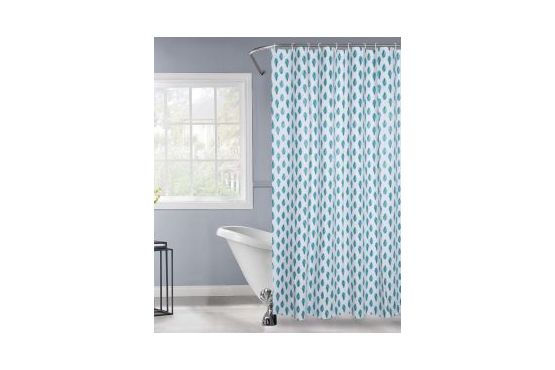 CORTINA BAÑO NYLON BUKARA 180 X 180 C/ GANCHOS (varios colores)