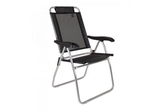 SILLA MOR BOREAL ALUMINIO 4 POSICIONES NEGRA COD. 2166