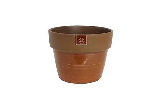 MACETA JARDIN CERAMICA GRETA MORENA 21 X 17 CM DE ALTO MZ3070