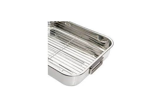 ASADERA BETTASUL ACERO INOX CON REJILLA 31.5 X 23.5 X 5.5 CM RPL-30