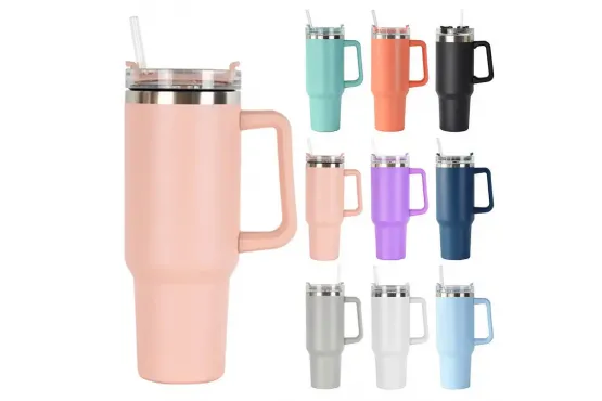 Travel Mug Termico Marca COMET Cap. 900 ml. Botella Termica Doble Pared Acero Inox. 12 hrs, Frio/Calor Cod. W30OT1