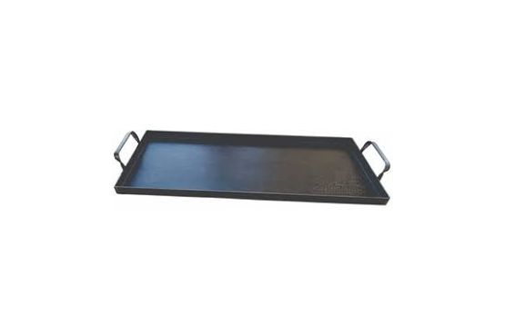 Plancha Fundición Rectangular Marca PAPALEGUAS con 2 asas Medidas; 48 X 24 cms. Cod. PAPA003