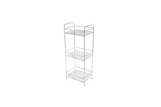 ESTANTE ORGANIZADOR FUTURE TRIPLE DE PISO COLOR NIQUEL COD. FU1143NI, COLOR NEGRO COD. FU1143PT