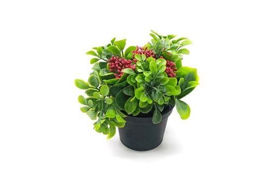 PLANTA ARTIFICIAL CON BAYAS ROJAS MEDIANAS COD. HF0311