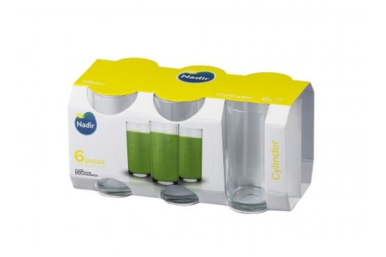 VASO VIDRIO NADIR MODELO 7700  CILYNDER REFRESCO CAJA x 6 COD. NF7700X6